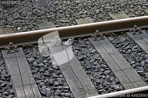 Image of Shoe at Rail Tracks