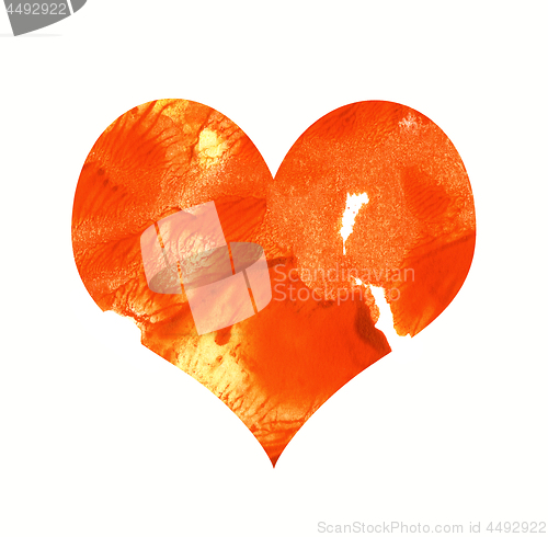 Image of Abstract bright paint watercolor heart