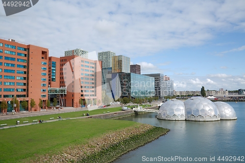 Image of Rotterdam urban district with modern buildings