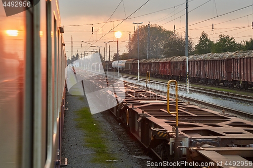 Image of Train Journey at Dusk