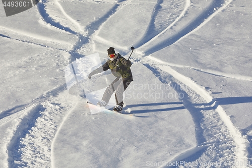 Image of Snowboarder in the Alps