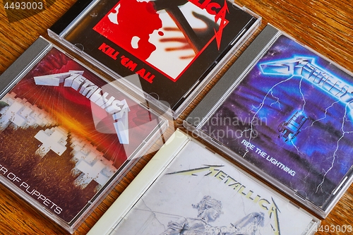 Image of Metallica CD collection of early albums