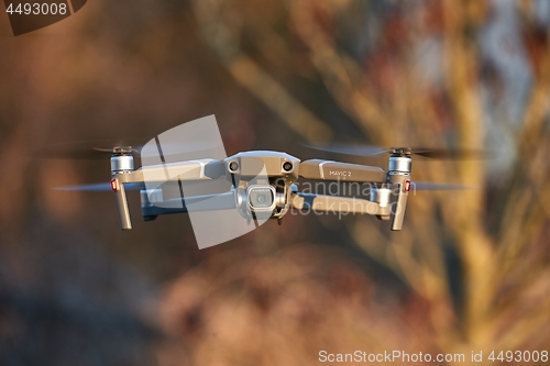Image of Drone flying outdoors