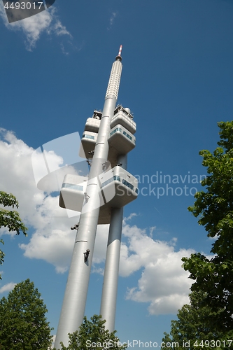 Image of Tv tower from below, Prague