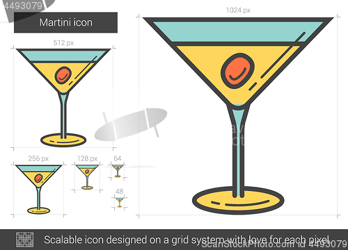 Image of Martini line icon.