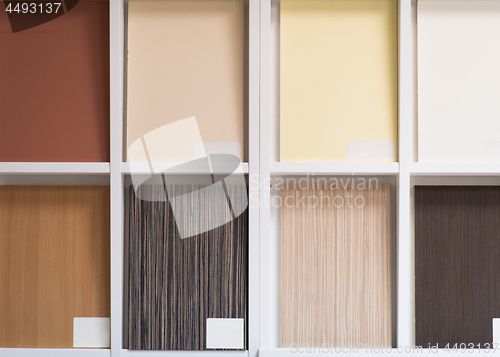 Image of samples of wooden furniture