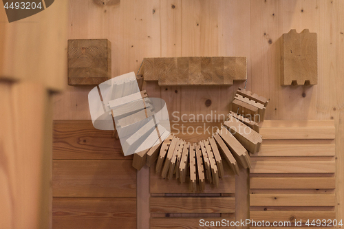 Image of samples of wooden furniture