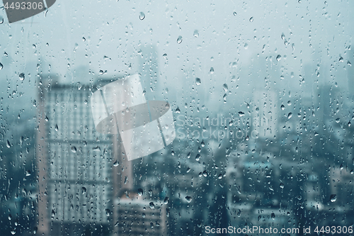 Image of Rain drops on window