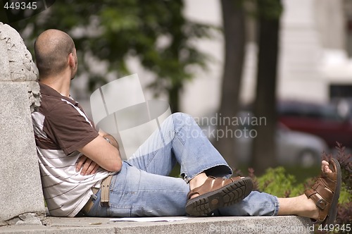 Image of Man relaxing