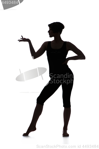 Image of Silhouette of woman dancer