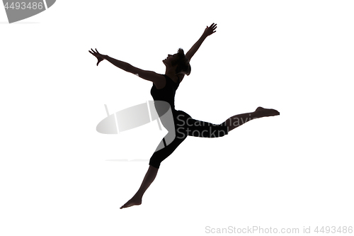 Image of Silhouette of woman dancer