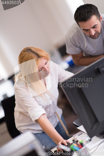 Image of designers in office at the wooden furniture manufacture