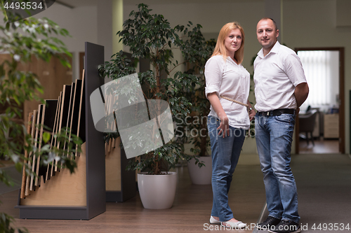 Image of designers in office at the wooden furniture manufacture