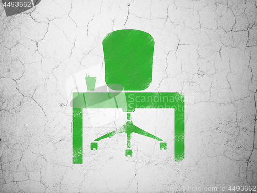 Image of Finance concept: Office on wall background