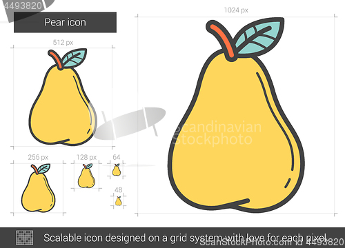 Image of Pear line icon.