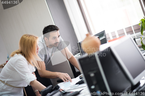 Image of designers in office at the wooden furniture manufacture