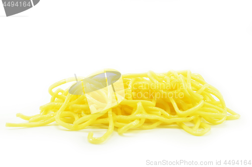 Image of Yellow noodles isolated 