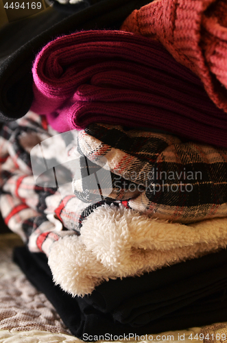 Image of Warm winter woolen clothes