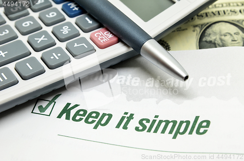 Image of Keep it simple