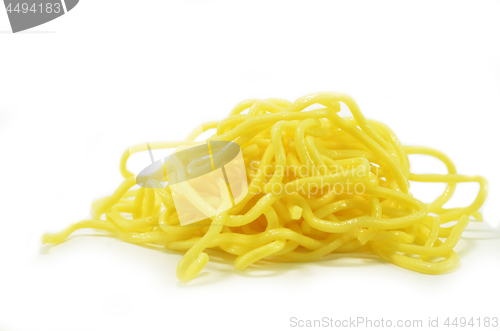 Image of Yellow noodles isolated