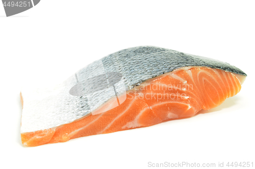 Image of Fresh salmon fillet isolated