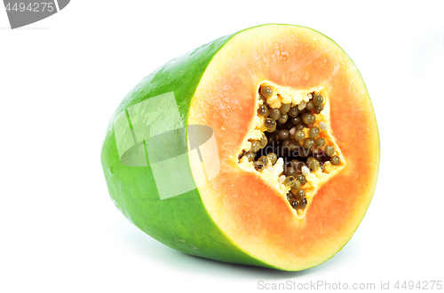 Image of Green papaya isolated