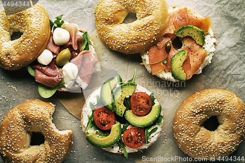 Image of Bagel sandwich healthy