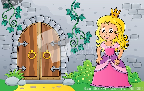 Image of Princess by old door theme image 1