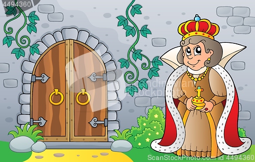 Image of Queen by old door theme image 1