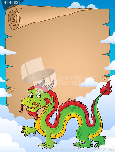 Image of Chinese dragon theme parchment 5