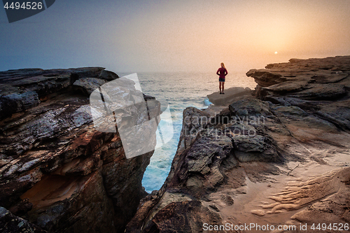 Image of Staring out at that mystical sea fog near the crevasse