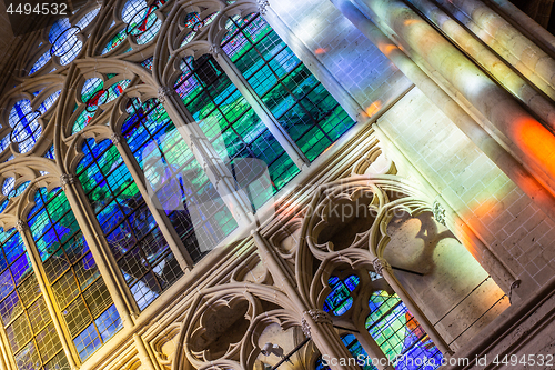 Image of Stained glass windows in the Saint Gatien Cathedral