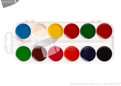 Image of Watercolor paint on white