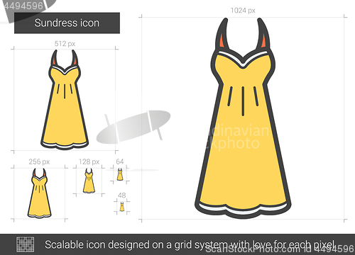 Image of Sundress line icon.