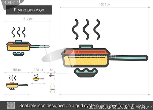 Image of Frying pan line icon.