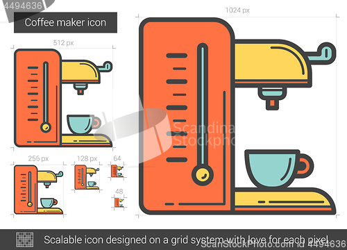 Image of Coffee maker line icon.