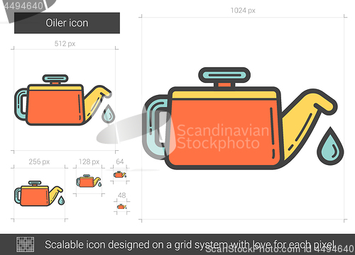 Image of Oiler line icon.