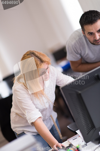 Image of designers in office at the wooden furniture manufacture