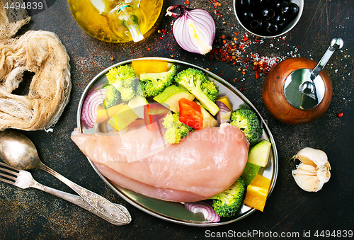 Image of chicken with vegetables