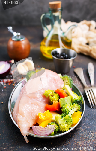 Image of chicken with vegetables