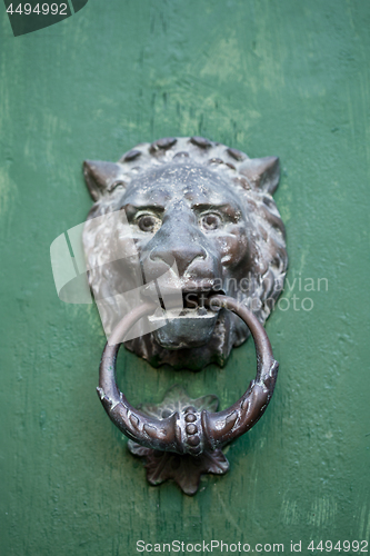 Image of Ancient italian lion shaped door knocker