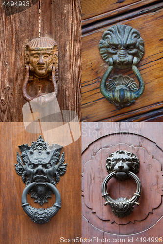 Image of Ancient italian door knockers.