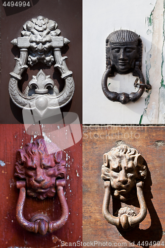 Image of Ancient italian door knockers.