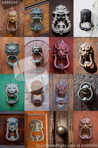 Image of Ancient italian door knockers.