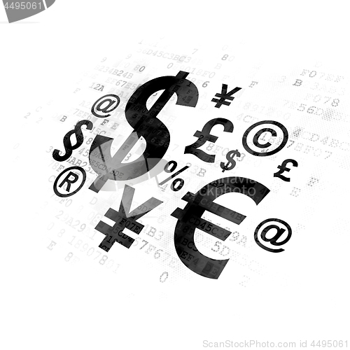 Image of Business concept: Finance Symbol on Digital background