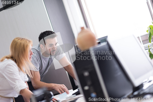 Image of designers in office at the wooden furniture manufacture