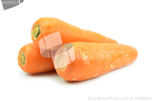 Image of Whole orange carrot isolated