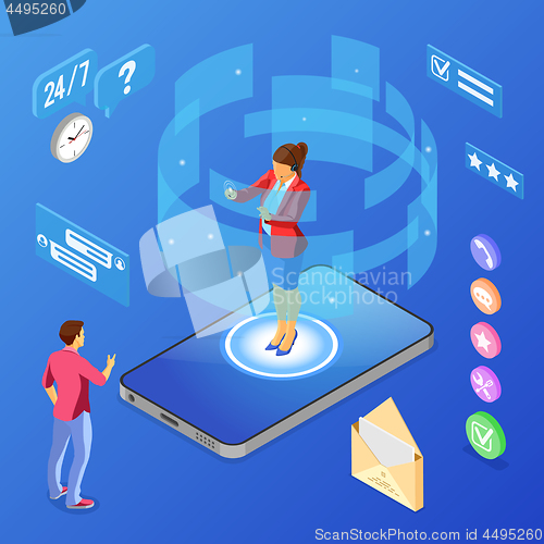 Image of Isometric Online Customer Support