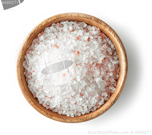 Image of wooden bowl of himalayan salt