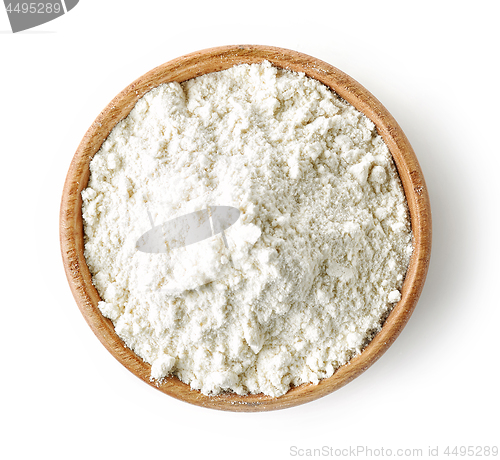 Image of wooden bowl of flour